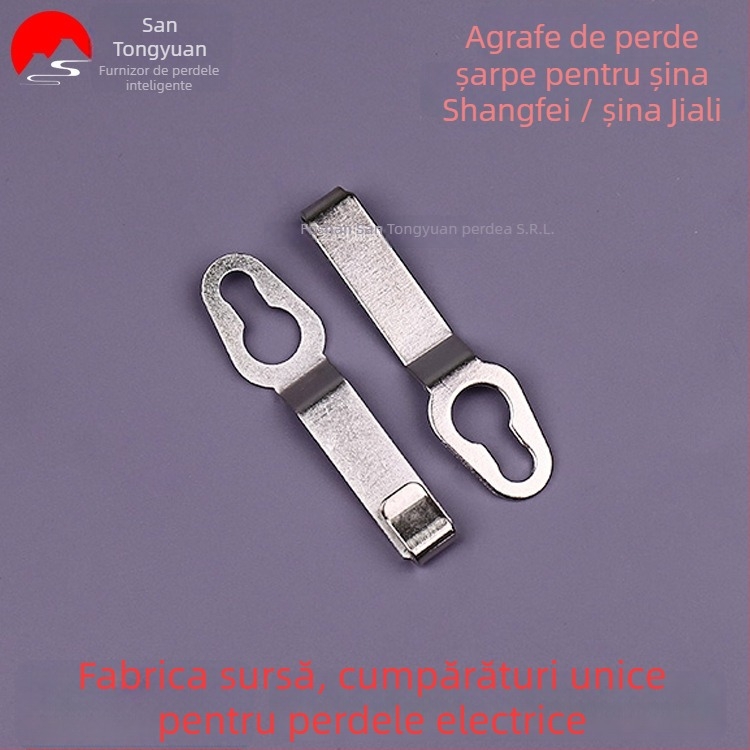 Cârlig pentru perdea în formă de șarpe, oțel inoxidabil, compatibil cu șinele Shang Fei Orbit/Gloria Orbit, stil modern minimalist