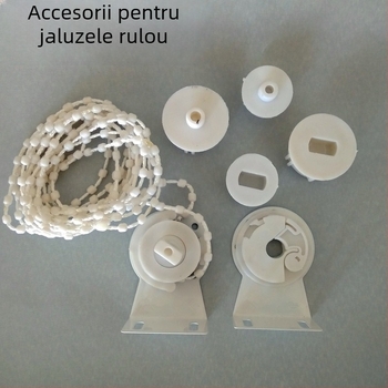 Accesorii pentru rulouri de jaluzele cu mărgele de ridicare și suport din fier, dimensiuni 38 mm/28 mm