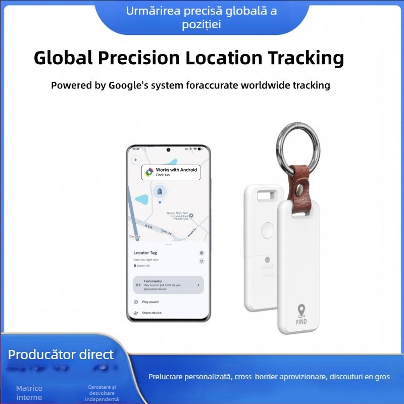 Findhub Android locator pentru bagaj și portofel – 7 g, 220 mAh, carcasă ABS, poziționare globală, căutare în interior 10 m