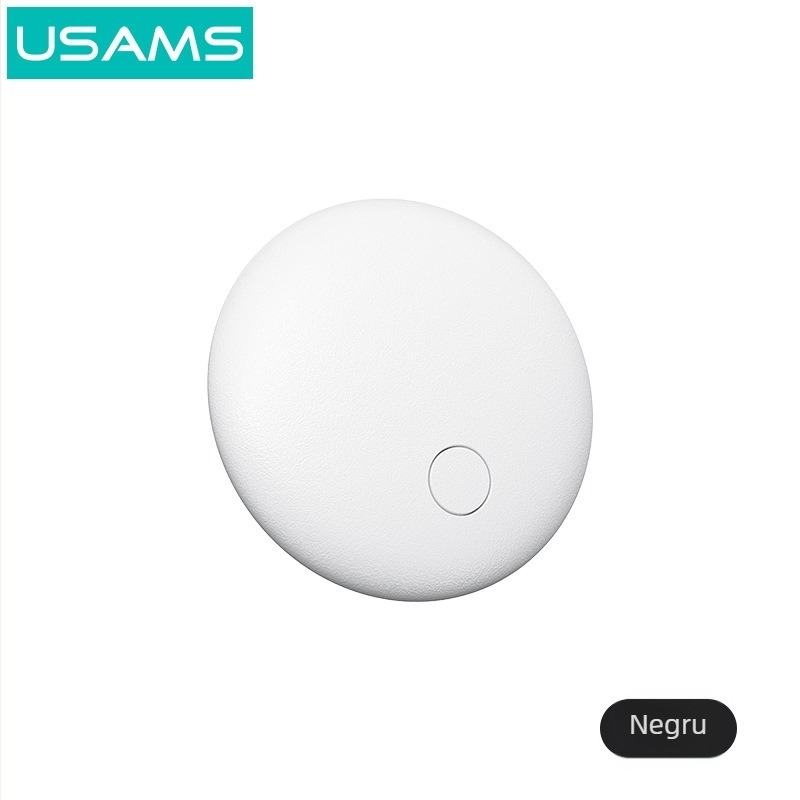 Mini dispozitiv anti-pierdere, compatibil cu iOS, rază 12–15 m, baterie 230 mAh, greutate 25 g, include husă de depozitare, PU leather + ABS