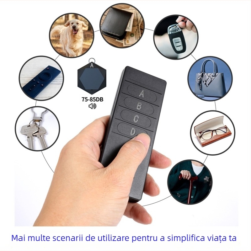 TF04C Localizator obiecte wireless — rază de 30 m, baterie 240 mAh, ABS
