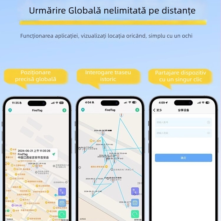 Locator GPS global pentru copii, persoane în vârstă și animale de companie — Model GJ001, Wheat, carcasă ABS, Buzzer
