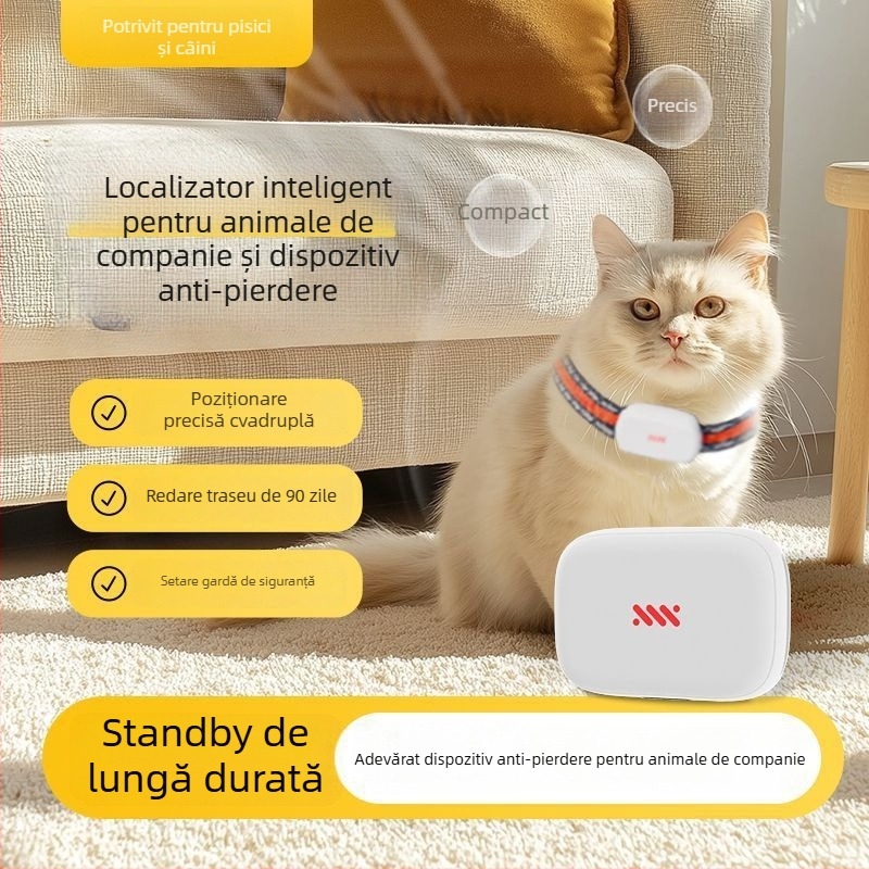 Localizator GPS Beidou pentru animale de companie, pentru pisici și câini, impermeabil, monitorizare la distanță