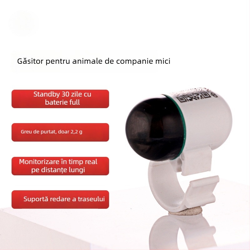 Trackere pentru animale de companie mici cu GPS, anti-pierdere, rază 200 m, compatibil cu iOS