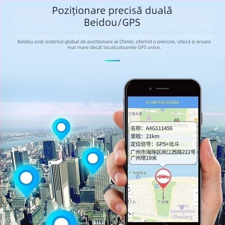 Beidou locator GPS pentru vehicule cu cablu de conectare, monitorizare pentru autoturisme, motociclete și vehicule electrice, alarmă de viteză
