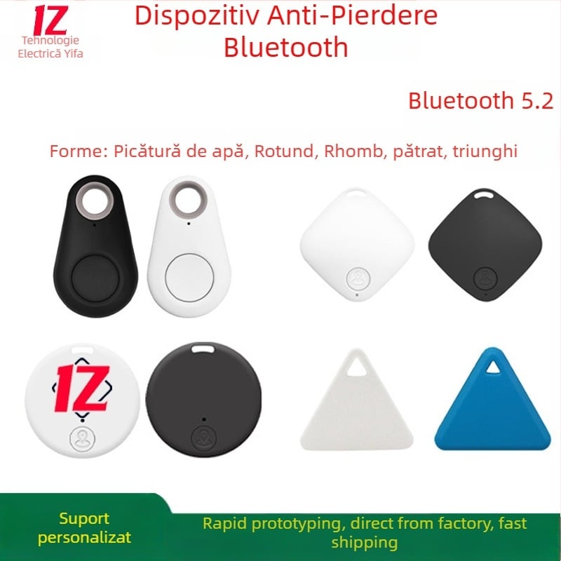 Bluetooth 5.2 Remote Selfie Anti-Pierdere cu Localizator, Alarm Bidirecțional, Distanță 15–30 m, Baterie CR2032