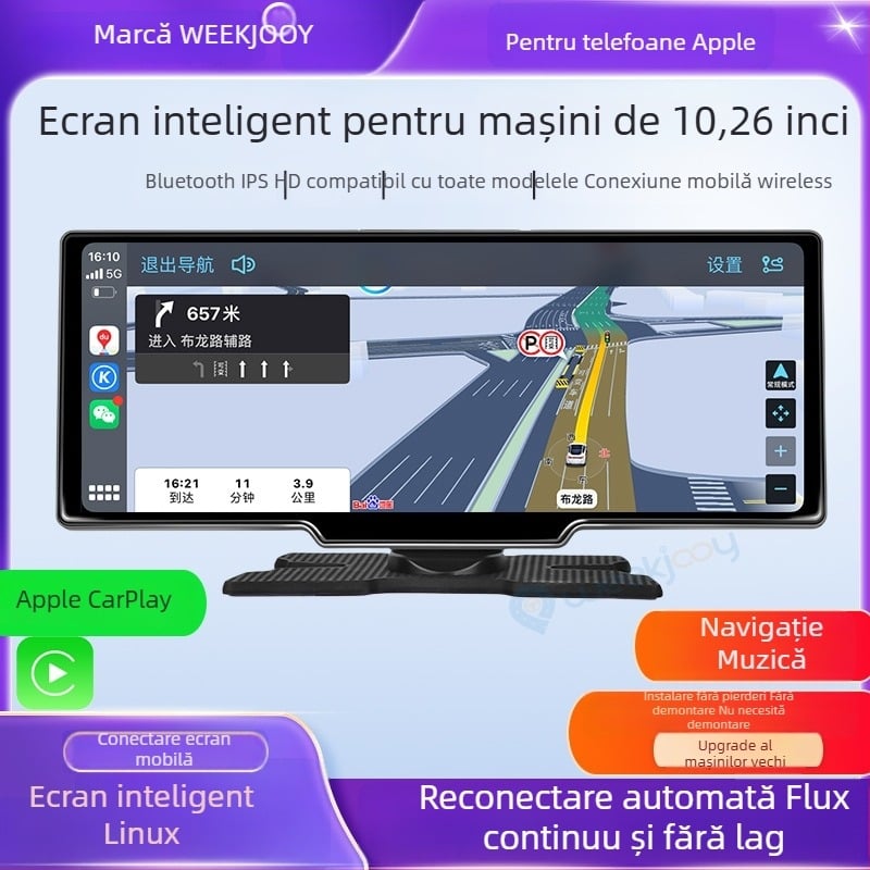 C-C100 ecran inteligent central pentru mașină cu Apple CarPlay, 8 nuclee Linux, ecran ≥10 inch, Bluetooth, USB, hărți Amap/Baidu/Tencent/Apple