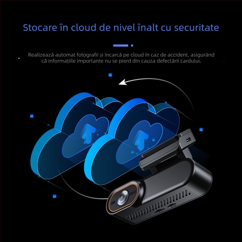 Camera de bord 4G, 2160p, 256GB stocare, unghi de vizualizare 170°, montaj pe oglinda retrovizoare a parbrizului
