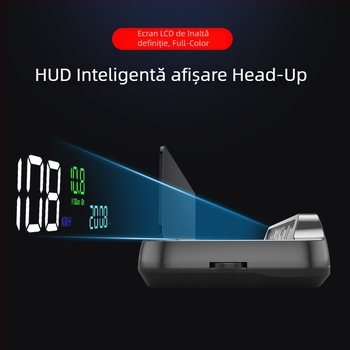 Big Plus HUD auto: afișaj head-up electric, pliabil și reglabil pe înălțime, alimentare prin OBD, detector de viteză și navigație încorporată
