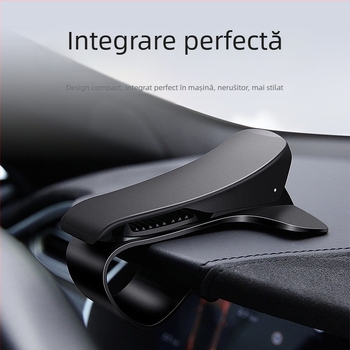 Suport pentru telefon pentru panoul de instrumente auto cu HUD vedere directă, ABS, rotație 360°, braț consolă centrală