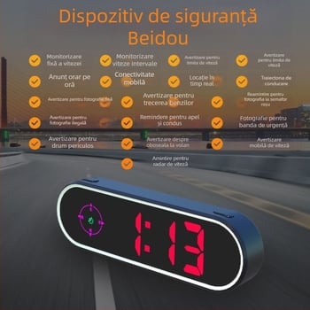 Afișaj Head-Up pentru autoturism cu navigație Beidou, alerte vocale, compatibilitate universală, model 2025