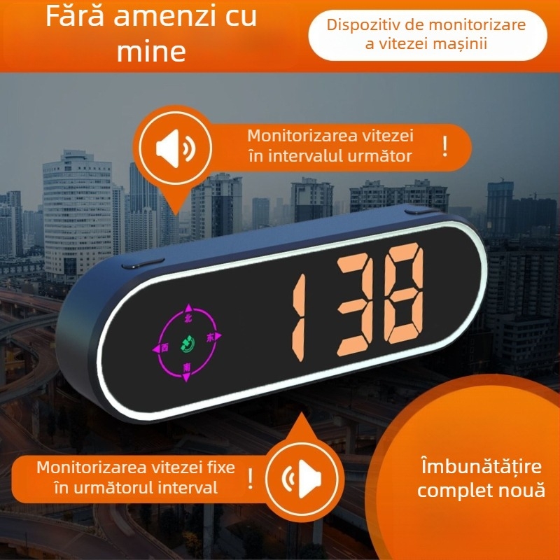 Afișaj Head-Up pentru autoturism cu navigație Beidou, alerte vocale, compatibilitate universală, model 2025