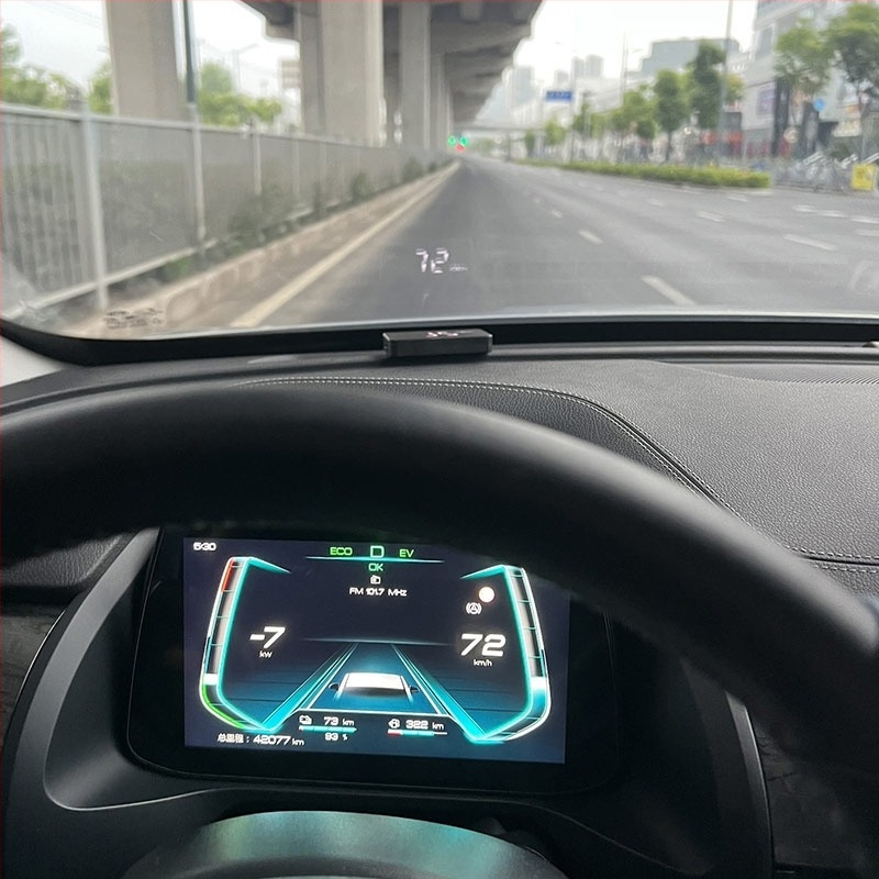 Display HUD pentru mașină A100 cu proiecție OBD, alimentare pe baterie, control manual