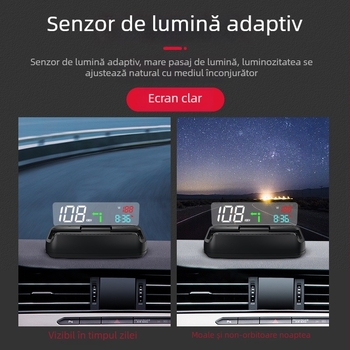 HUD pentru autoturism MX-GPS, alimentare USB, control manual, 58 g