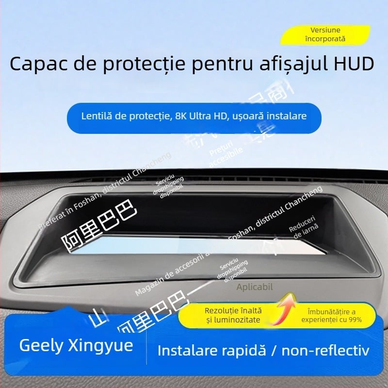 Cadru protector HUD pentru Geely Xingyue L (versiune încorporată) – ABS, capac de protecție a prafului pentru bordul de instrumente
