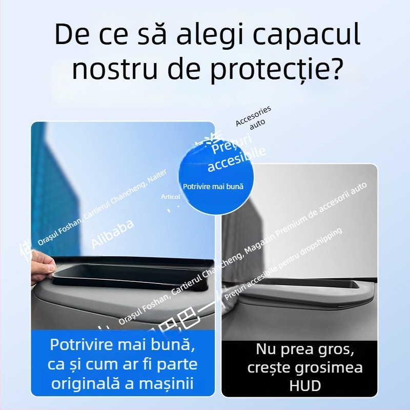 Cadru protector HUD pentru Geely Xingyue L (versiune încorporată) – ABS, capac de protecție a prafului pentru bordul de instrumente