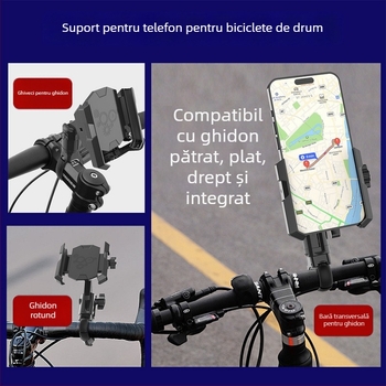 Suport telefon bicicletă – suport de tip montare auto pentru biciclete de drum, munte și electrice, corp din lemn, stil general