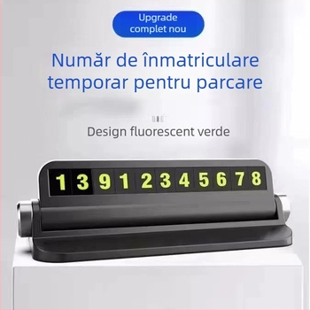 Suport auto pentru telefon XHD, tip Lazy Stand, din plastic, cu clemă ID ascunsă și card de parcare multifuncțional
