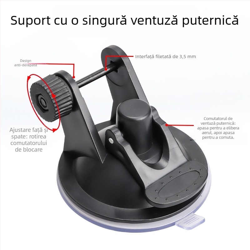 Suport auto pentru telefon cu ventuză puternică, aderență 4KG+, XFH, plastic