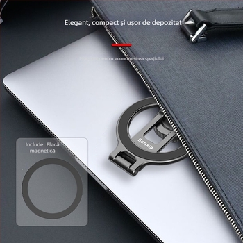 Suport MagSafe pliabil din aliaj pentru telefon, pentru filmare orizontală și verticală, cu suport pentru monitor