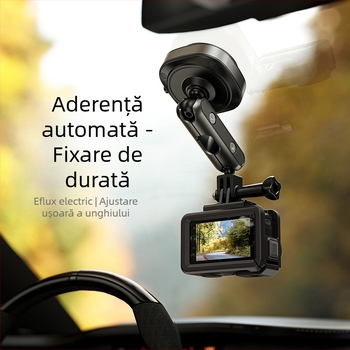 Stativ de sus pentru camere de acțiune, montură cu ventuză electrică pentru mașină, aluminiu + ABS