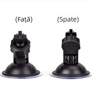 Suport auto Convex 1, montură cu ventuză 360° pentru camera de bord și telefon, bază din plastic universală