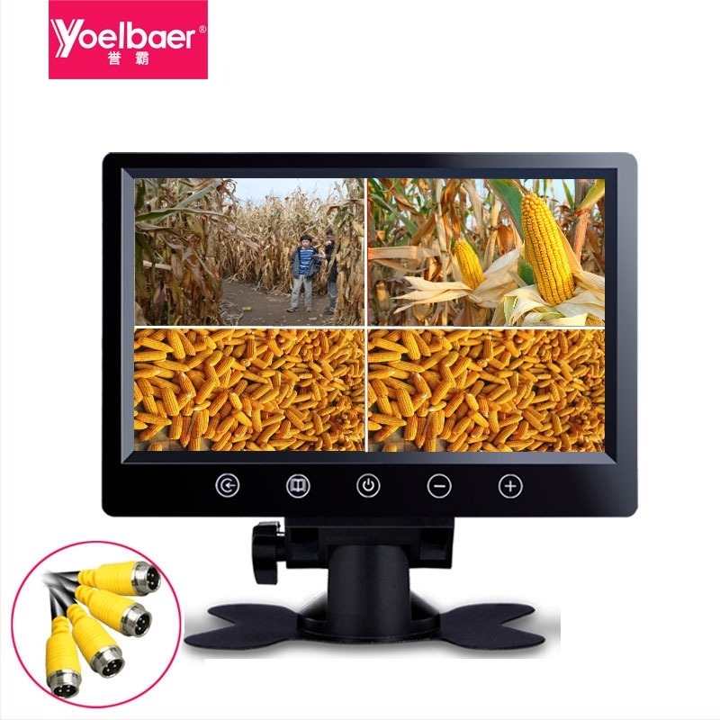Monitor pentru camion de 9 inch, afișaj quad, vedere la recul, infraroșu nocturn de înaltă definiție