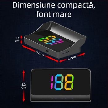 Chi weng HUD cu proiecție din sticlă pentru autoturism – alimentare USB, greutate 1 g