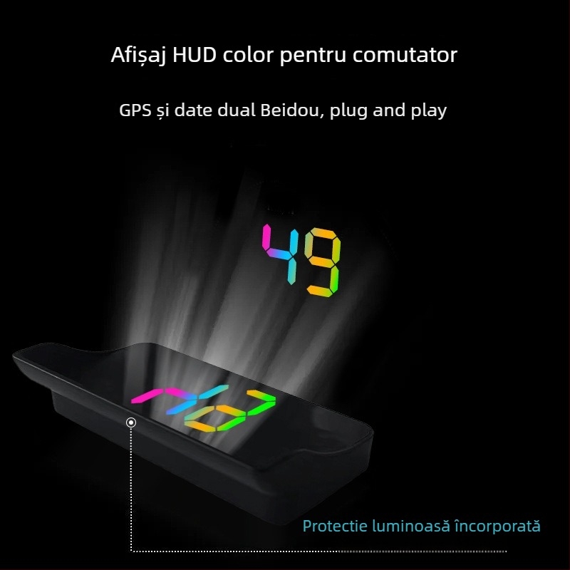 Chi weng HUD cu proiecție din sticlă pentru autoturism – alimentare USB, greutate 1 g