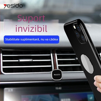 Suport pentru telefon pentru mașină, magnetic, din aliaj de zinc, cu design creativ