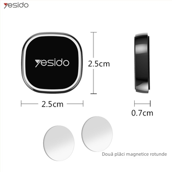 Suport pentru telefon pentru mașină, magnetic, din aliaj de zinc, cu design creativ