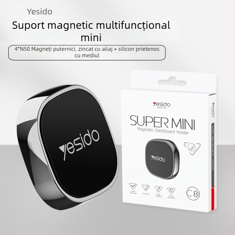 Suport pentru telefon pentru mașină, magnetic, din aliaj de zinc, cu design creativ