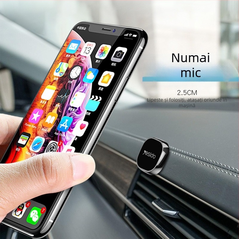 Suport pentru telefon pentru mașină, magnetic, din aliaj de zinc, cu design creativ