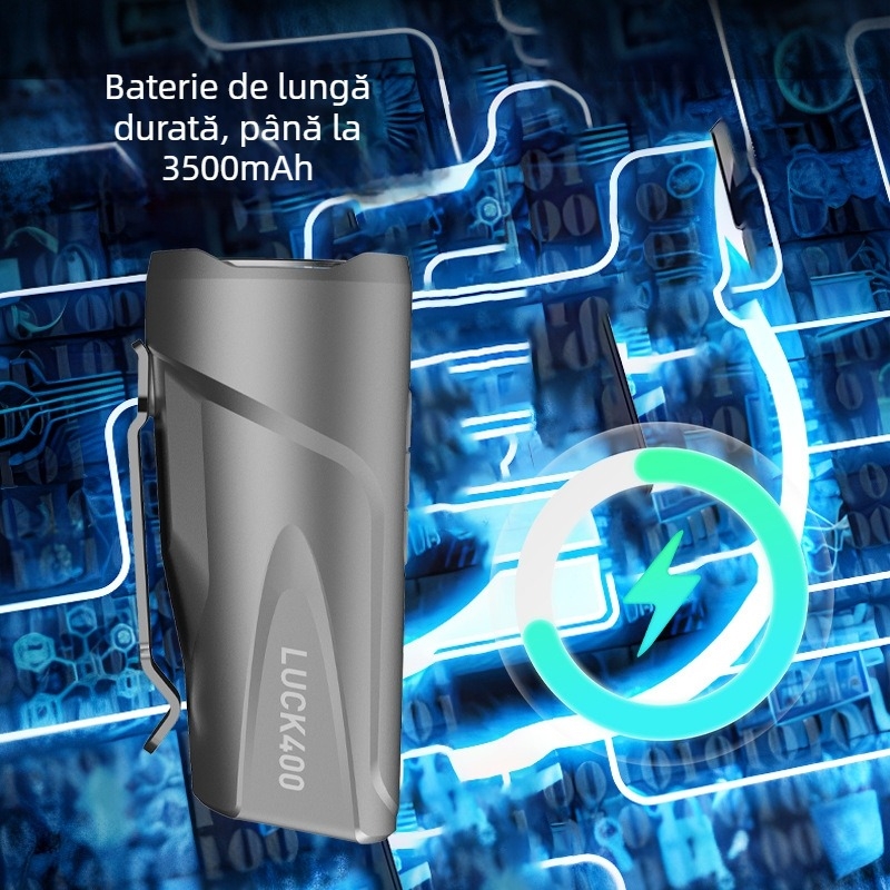 K66 Registrator/ Cameră montat pe ghidon pentru ciclism în aer liber, unghi de filmare 120°, senzor 2.0 MP, suport TF până la 64 GB, alimentare încorporată