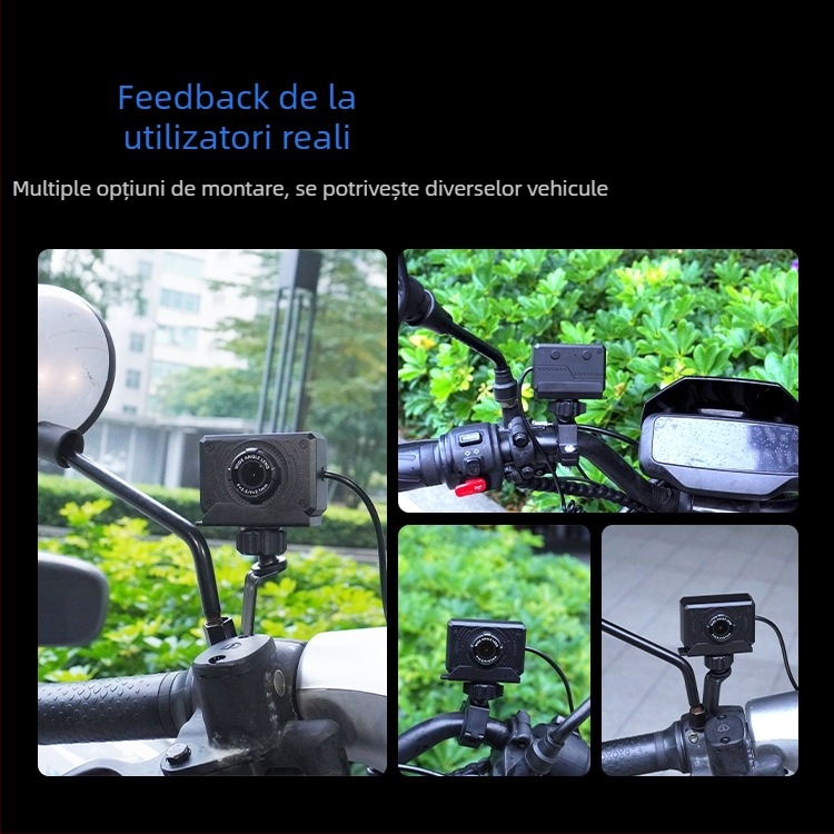 L3 cameră de bord pentru motocicletă și vehicul electric, înregistrare 1080P HD, unghi de 140°, baterie cu durată lungă