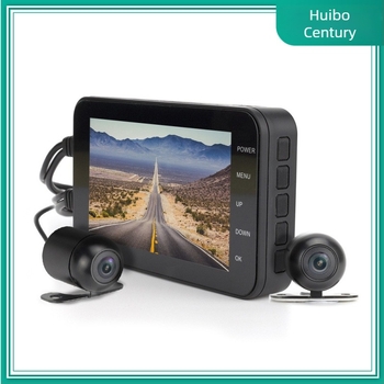 MT003 DVR pentru motocicletă cu înregistrare duală față-spate, impermeabil, 1080P, unghi de 140°, suport până la 32GB