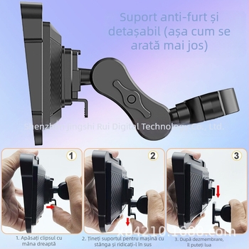 Navigație motocicletă CarPlay wireless, IP67 impermeabil, afișaj portabil, suport TF până la 64GB, alimentare 12V