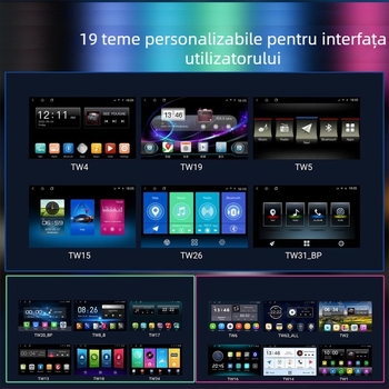 Android Wireless CarPlay ecran OLED capacitiv, MP5 player auto, 2+32GB, FM radio, 12V DC