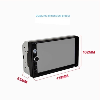 Player MP5 cu CarPlay wireless pentru mașină, Bluetooth, slot SD, sunet 3D, model 701, rază 20 m, formate video AVI RMVB MPEG-4 FLV MPG RealPlayer