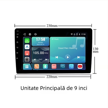 Player multimedia auto MP5 cu CarPlay, Android Auto și Bluetooth, ecran OLED, model 8268k