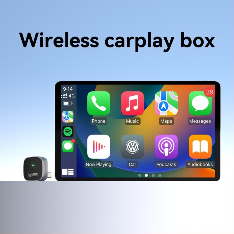 Cutie CarPlay wireless pentru Apple iPhone — Model G2, CPU dual-core, 1GB RAM, Linux OS, interfață USB