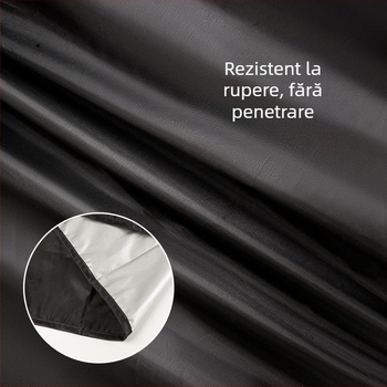 Protecție universală împotriva zăpezii pentru mașină, din țesătură cu aspect argintiu, husă pentru parbriz cu urechi, pliabilă, cu ventuză