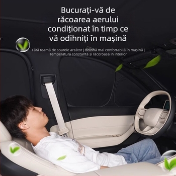 Wenjie M5/M7/M8/M9 parasolar auto – protecție solară, izolație termică, intimitate, instalare ușoară, material cristal de gheață, imprimare logo disponibil