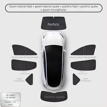 Wenjie M5/M7/M8/M9 parasolar auto – protecție solară, izolație termică, intimitate, instalare ușoară, material cristal de gheață, imprimare logo disponibil