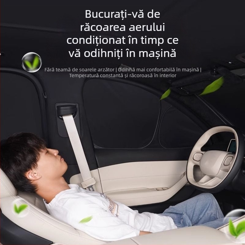 Wenjie M5/M7/M8/M9 parasolar auto – protecție solară, izolație termică, intimitate, instalare ușoară, material cristal de gheață, imprimare logo disponibil