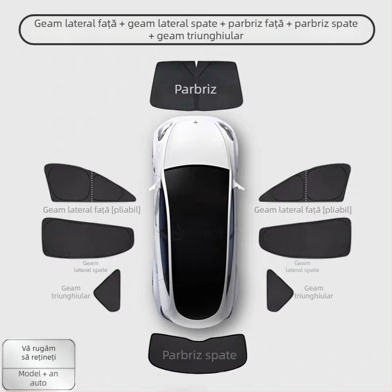 Wenjie M5/M7/M8/M9 parasolar auto – protecție solară, izolație termică, intimitate, instalare ușoară, material cristal de gheață, imprimare logo disponibil