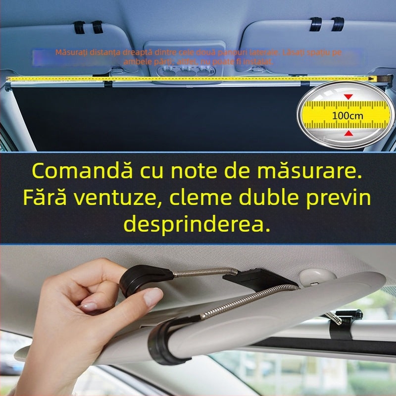 Protecție solară pentru parbriz auto din folie de aluminiu, montaj telescopic, destinație generală pentru modelele Xinhui