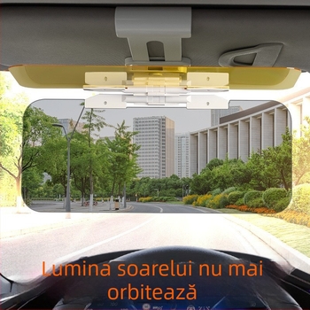 Oglindă parasolar auto anti-orbire pentru condus noaptea, material acrilic, montaj încapsulat, universal, partea din față