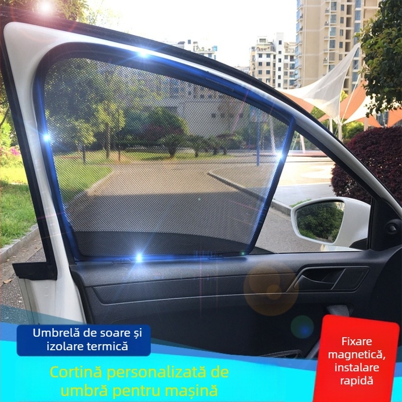 Parasolar pentru Toyota C-HR cu perdea din plasă de nailon pentru geamuri laterale, personalizare disponibilă, imprimare logo