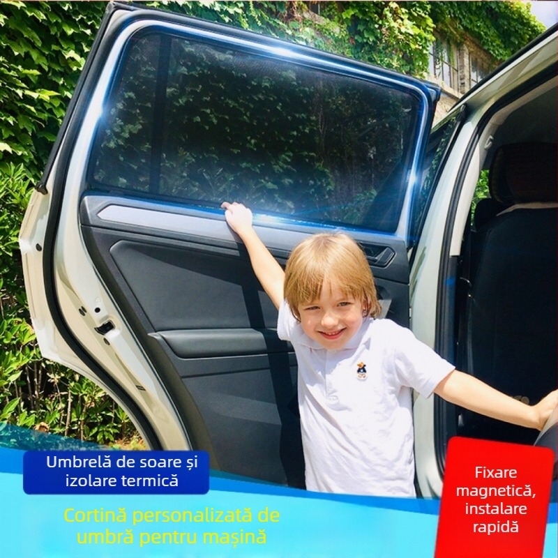 Parasolar pentru Toyota C-HR cu perdea din plasă de nailon pentru geamuri laterale, personalizare disponibilă, imprimare logo